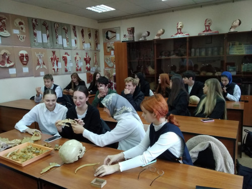 Занятие-экскурсия с учащимися 10 класса естественно-научного (медицинского) профиля школы № 1 в виварии кафедры биологии